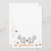 恋に落ちるリスのブライダルシャワーの招待状 招待状 (正面/裏面)