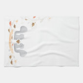 恋に落ちるリスの台所タオル キッチンタオル (横)