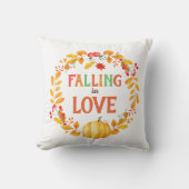 恋に落ちるリース紅葉カボチャ アウトドアクッション (正面)