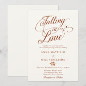 恋に落ちるロマンチックな書結婚道 招待状 (正面/裏面)