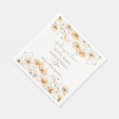 恋に落ちるワイルドフラワー秋の赤ちゃんシャワー スタンダードランチョンナプキン (角)