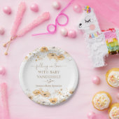 恋に落ちるワイルドフラワー秋の赤ちゃんシャワー ペーパープレート (パーティー)