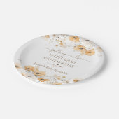 恋に落ちるワイルドフラワー秋の赤ちゃんシャワー ペーパープレート (アングル)