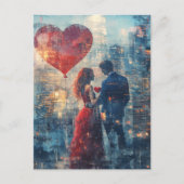 恋に落ちる夫婦 ポストカード (正面)