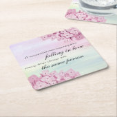 恋に落ちる引用文 スクエアペーパーコースター (アングル)