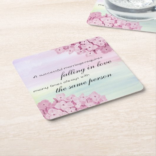 恋に落ちる引用文 スクエアペーパーコースター (アングル)