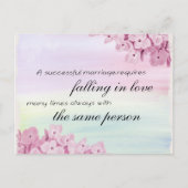 恋に落ちる引用文 ポストカード (正面)