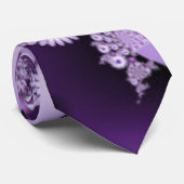 恋に落ちる抽象的な花及びハートのフラクタル ネクタイ (ロール)