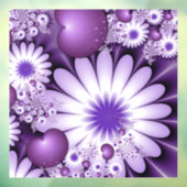 恋に落ちる抽象芸術花とハートフラクタル ウィンドウサイン (シート3)