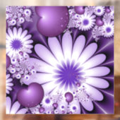 恋に落ちる抽象芸術花とハートフラクタル ウィンドウサイン (シート2)