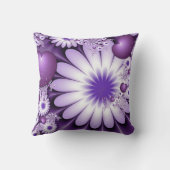 恋に落ちる抽象芸術花とハートフラクタル クッション (裏面)