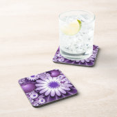 恋に落ちる抽象芸術花とハートフラクタル コースター (右側)