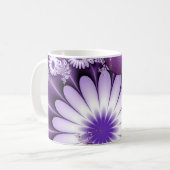 恋に落ちる抽象芸術花とハートフラクタル コーヒーマグカップ (正面左)
