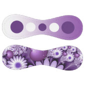 恋に落ちる抽象芸術花とハートフラクタル ソフトボール (パネル)