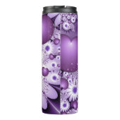 恋に落ちる抽象芸術花とハートフラクタル タンブラー (裏面)