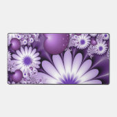 恋に落ちる抽象芸術花とハートフラクタル デスクマット (正面)