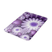 恋に落ちる抽象芸術花とハートフラクタル バスマット (アングル)