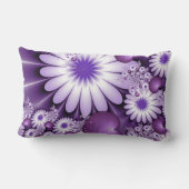 恋に落ちる抽象芸術花とハートフラクタル ランバークッション (裏面)