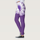 恋に落ちる抽象芸術花とハートフラクタル レギンス (左)