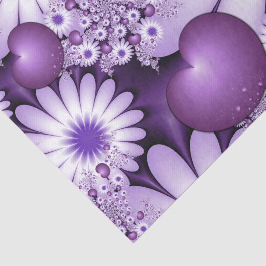 恋に落ちる抽象芸術花とハートフラクタル 薄葉紙 (詳細)