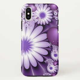 恋に落ちる抽象芸術花とハートフラクタル iPhone XSケース