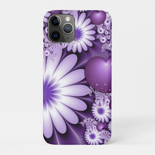 恋に落ちる抽象芸術花とハートフラクタル Case-Mate iPhoneケース (裏)