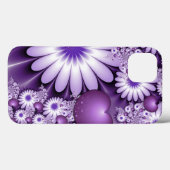 恋に落ちる抽象芸術花とハートフラクタル Case-Mate iPhoneケース (裏面 (横))