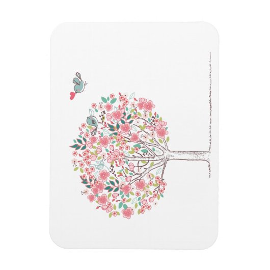 恋に落ちる木と鳥|過去記事 マグネット (縦)