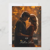 恋に落ちる森の写真 Save the Date セーブザデート (裏面)