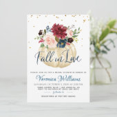 恋に落ちる秋のブライダルシャワー招待状 招待状 (スタンド正面)