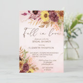 恋に落ちる秋のブライダルシャワー招待状 招待状 (スタンド正面)