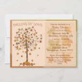 恋に落ちる秋のベビーシャワー招待状 招待状 (正面)