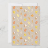 恋に落ちる秋のリースベビーシャワー 招待状 (裏面)