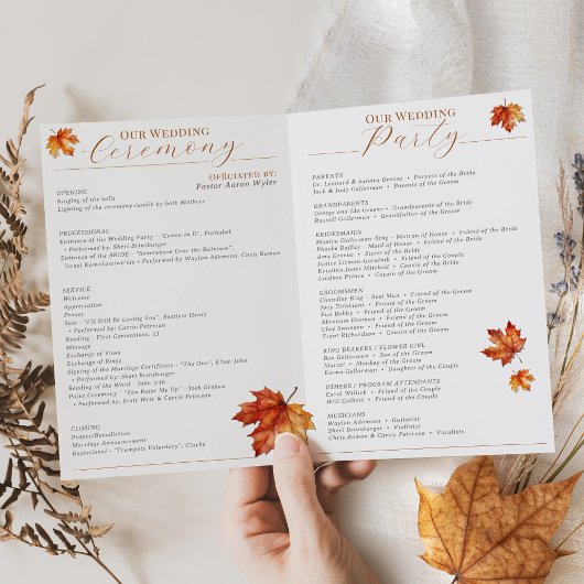 恋に落ちる秋の結婚式式