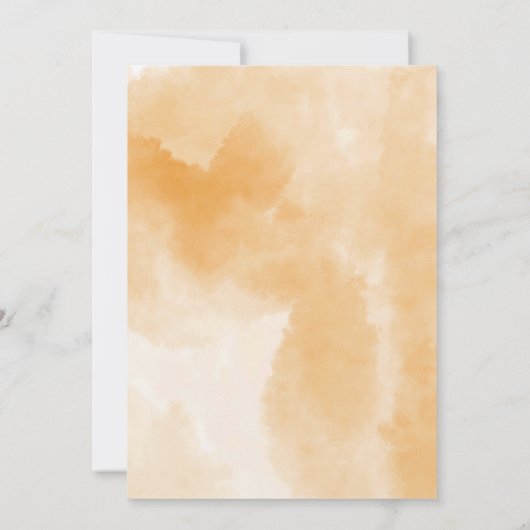 恋に落ちる秋の花かぼちゃ赤ちゃんシャワー 招待状 (裏面)