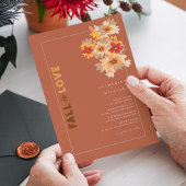 恋に落ちる秋の花嫁招待状 招待状
