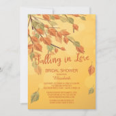 恋に落ちる秋の葉　ブライダルシャワーの招待状 招待状 (正面)