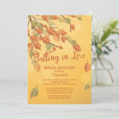 恋に落ちる秋の葉　ブライダルシャワーの招待状 招待状 (スタンド正面)