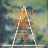 恋に落ちる秋の赤ちゃんシャワーへようこそ アクリルサイン (ニュートラル)