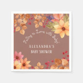 恋に落ちる秋の赤ちゃんシャワー スタンダードカクテルナプキン (正面)