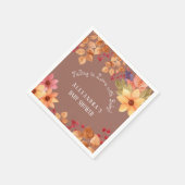 恋に落ちる秋の赤ちゃんシャワー スタンダードカクテルナプキン (角)