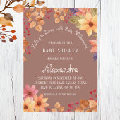 恋に落ちる秋の赤ちゃんシャワー 招待状