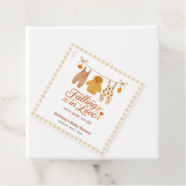 恋に落ちる秋の赤ちゃん服ベビーシャワー フェイバータグ