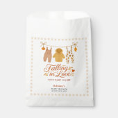 恋に落ちる秋の赤ちゃん服ベビーシャワー フェイバーバッグ (正面)