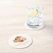 恋に落ちる秋エレガントのカボチャの花 ラウンドペーパーコースター (インサイチュ)