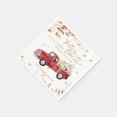 恋に落ちる秋ベビーシャワー スタンダードカクテルナプキン (角)