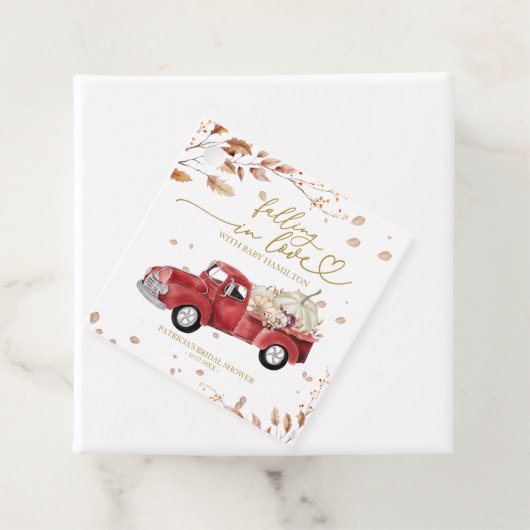 恋に落ちる秋ベビーシャワー フェイバータグ (インサイチュ)