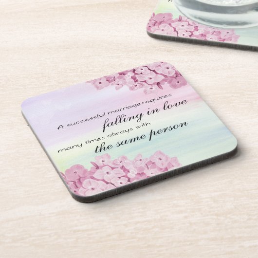 恋に落ちる結婚感動的引用文 コースター (左側)