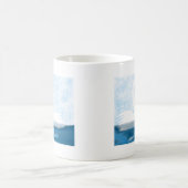 恋に落ちる繊細な白鳥(ハート形)アートギフト コーヒーマグカップ (中央)