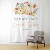 恋に落ちる背景、ハロウィンのかぼちゃの結婚前お茶会 タペストリー (インサイチュ)